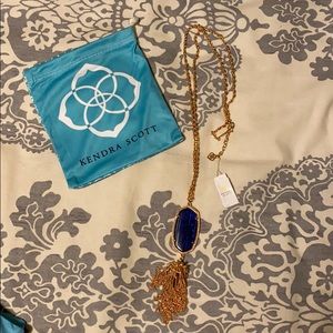 Kendra Scott Rayne necklace blue rose gold